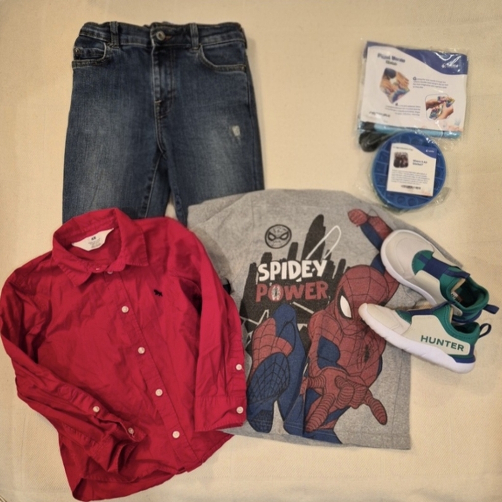 Bundle Of Boys Clothing, Shoes, And Toys
